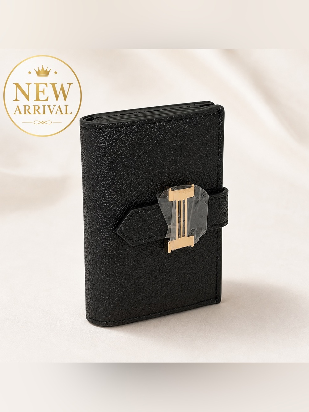 🖤 Black Leather Lock Wallet / Card Organizer 🖤